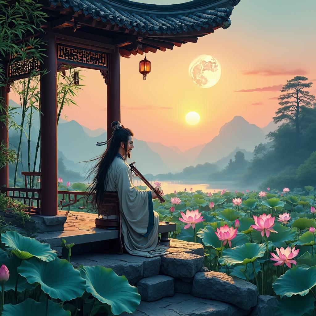 夏日南亭怀辛大 - 诗意画境