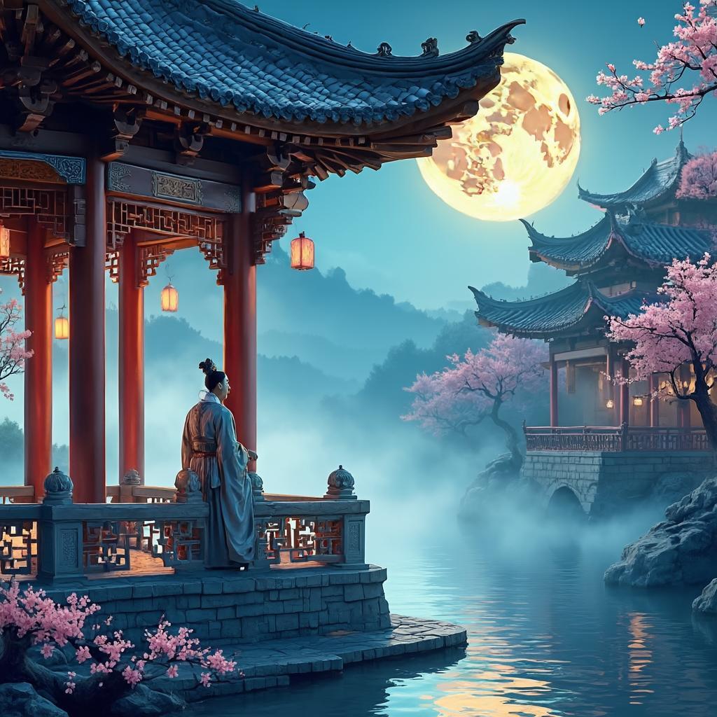 虞美人·春花秋月何时了 - 诗意画境