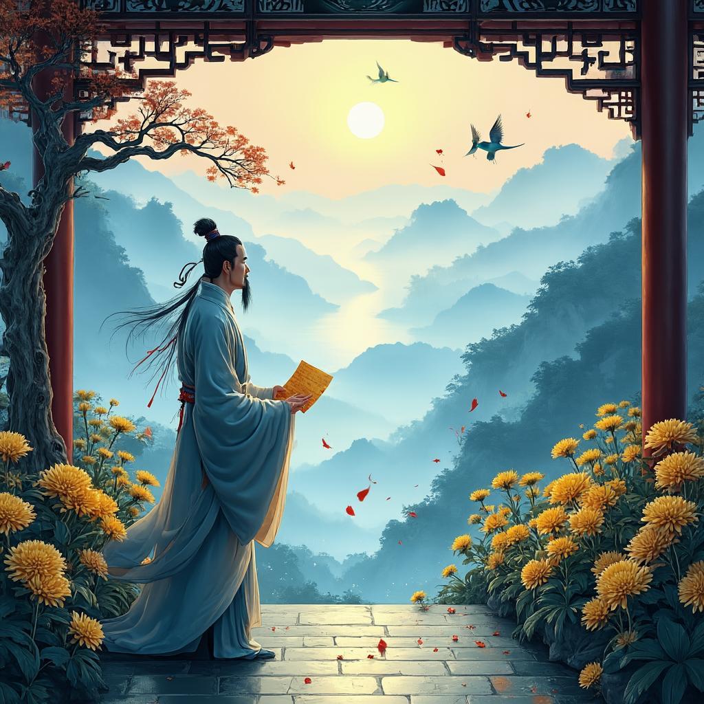 蝶恋花·槛菊愁烟兰泣露 - 诗意画境