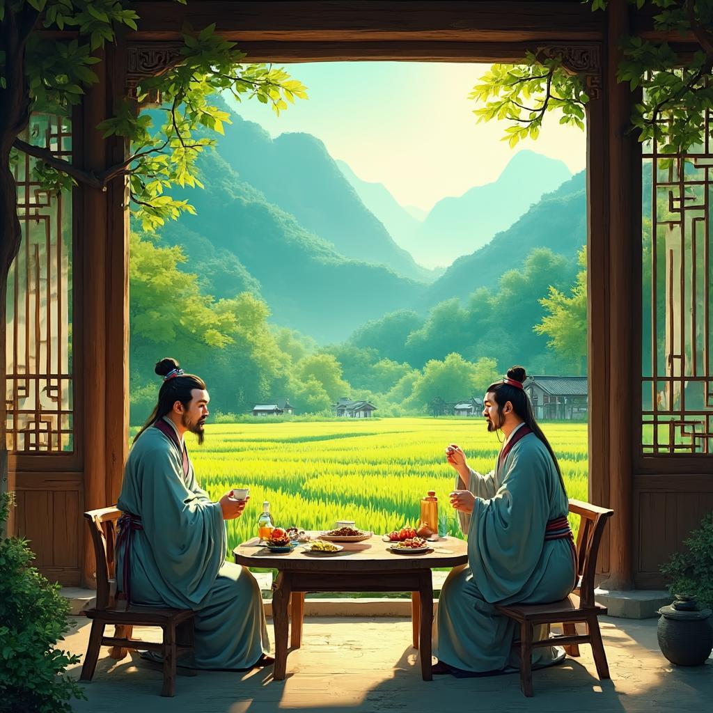 过故人庄 - 诗意画境